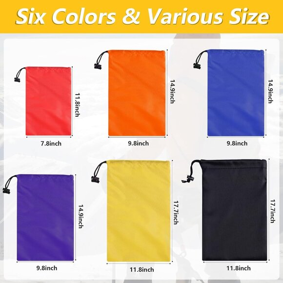 Customizable Waterproof Drawstring Sack - Sporty Bag for Adults in Three Sizes - Picture 5 of 6